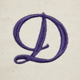 thumbnail image 3 of DALIX Monogram Tote Bag Shoulder Bag Teacher Zippered Purple Letter D, 3 of 8