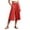 Red*, variant on RUTAYY Women's Capri Pants Casual Solid Color Wide Leg Summer Loose Fit Comfortable Elastic Waist Everyday Wear Trendy Vibrant Trousers