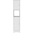 thumbnail image 2 of White 68" Linen Cabinet With Double Doors And Four Interior Shelves For Compact Space Storage In White, Shelves, Great Limited Or Bathroom, High, Two Cabinets, 2 of 3