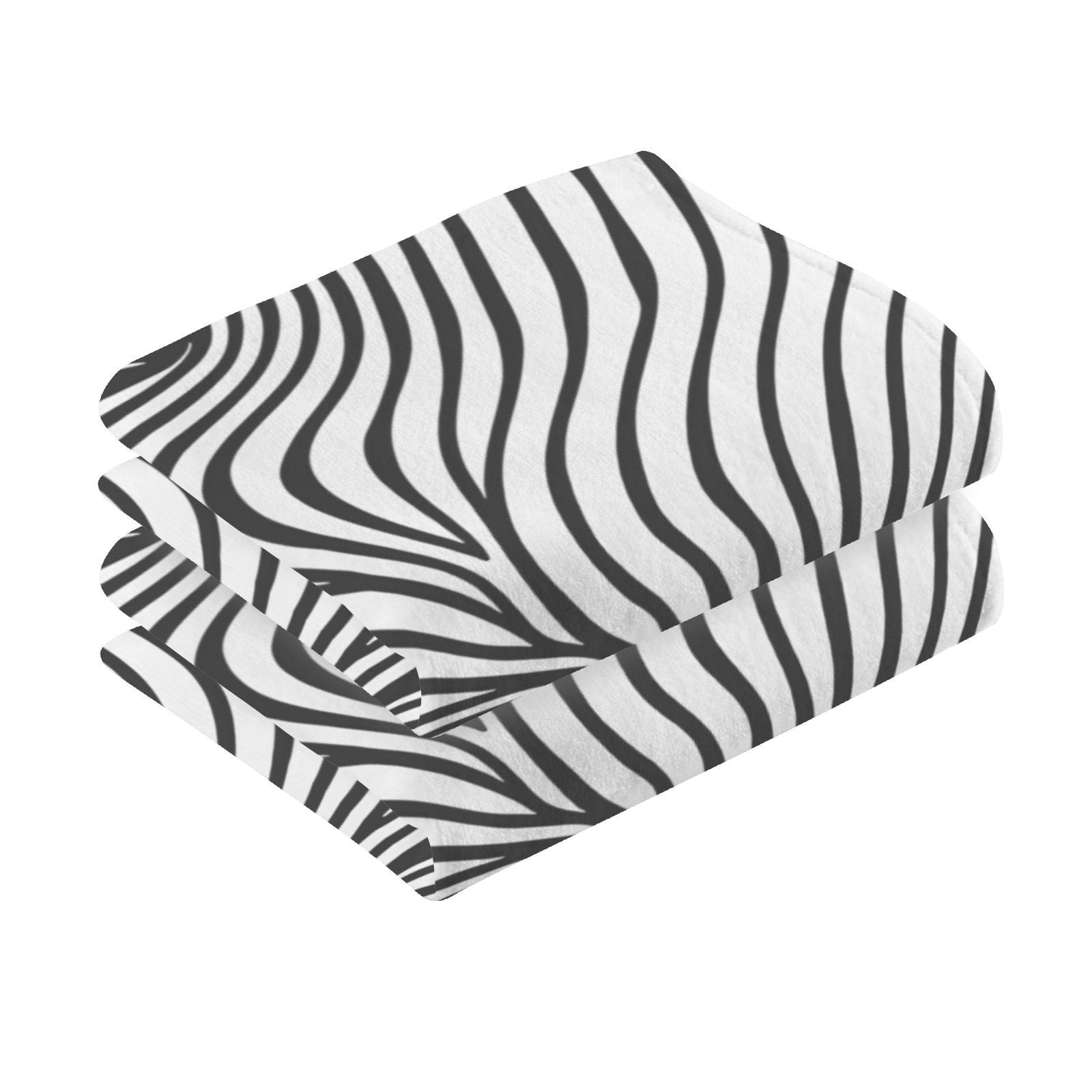 Line Black Hand Towels Cotton Bath Towels Large Face Towels Absorbent for Bathroom 2 Packs