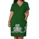 thumbnail image 3 of Vestido de verano elegante con bolsillos sueltos y trébol celta para mujer, conjunto largo, vestidos de verano para mujer 2025, 3 of 7