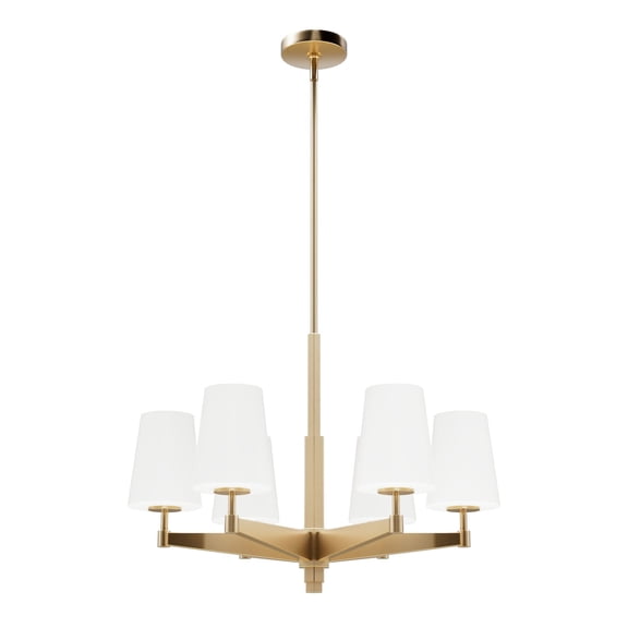 Hunter Fans 26" Nolita Ceiling Light Alturas Gold Finish - 6 Bulb Chandelier for Glamorous Indoor Spaces