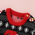 thumbnail image 4 of Gureui Newborn Baby Boys Girls Christmas Jacquard Jumpsuits Long Sleeve Knitted Rompers 0-18 Months, 4 of 7