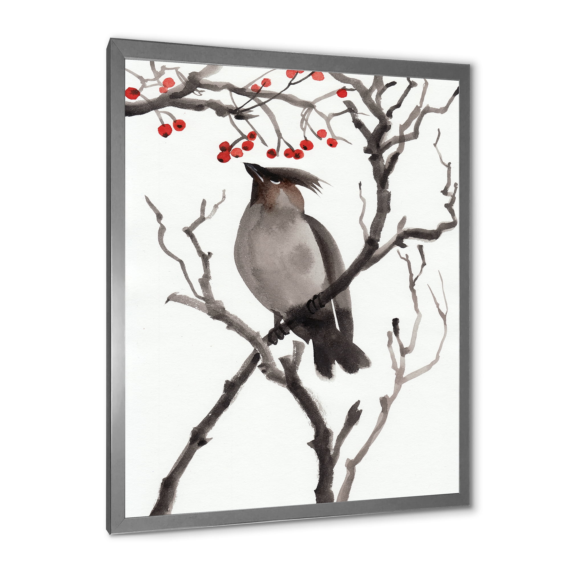 Designart 'Ancient Australian Bird Illustrations III' Traditional Framed Art Print