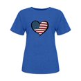 thumbnail image 4 of Camisetas de Manga Corta para las Mujeres Día de la Independencia Impresión Básica Camiseta de Verano, Cuello Redondo Casual Camiseta Blusa, 4 of 4