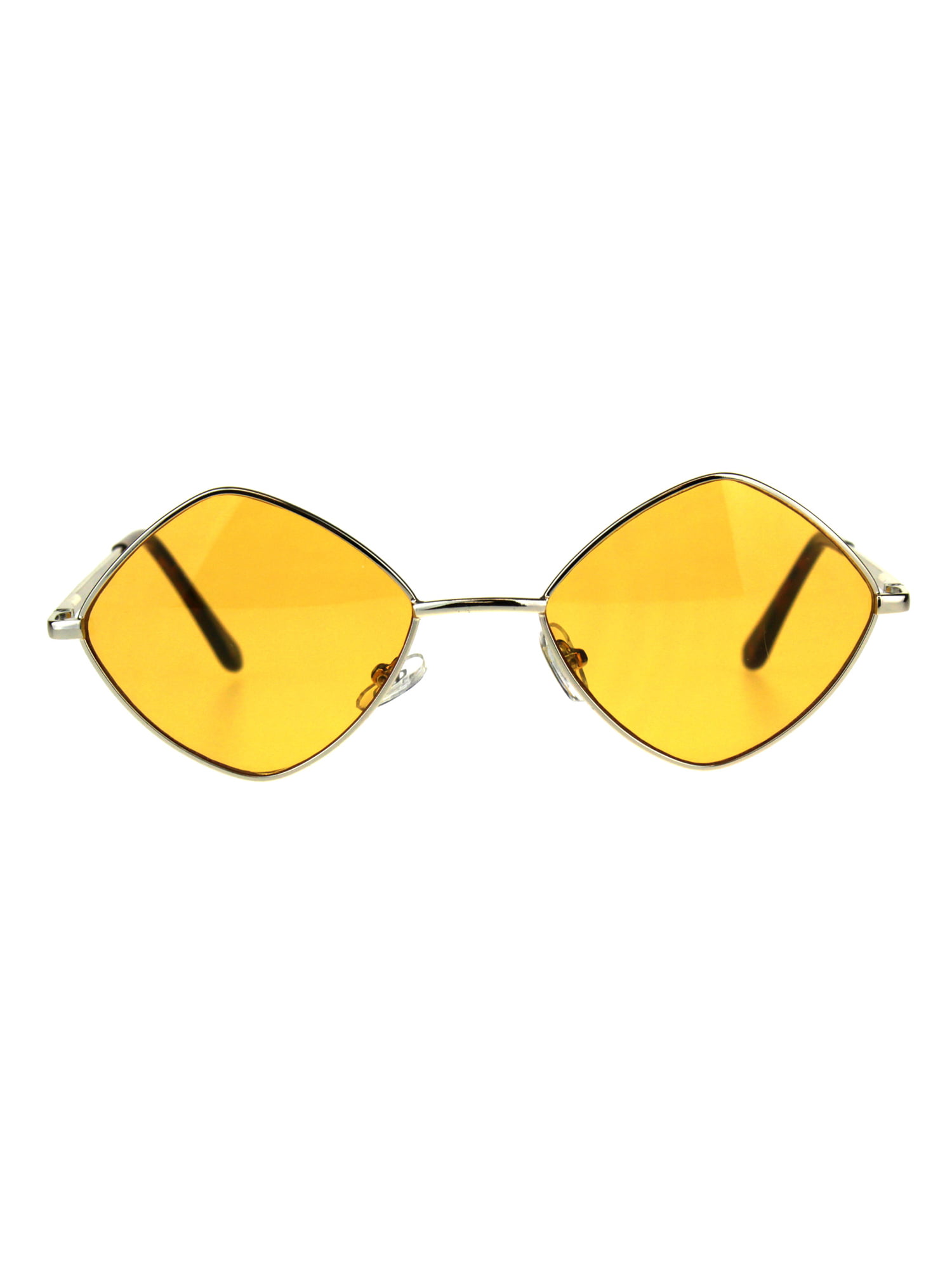 Mens Pimp Diamond Pop Color Lens Square Metal Rim Sunglasses Gold ...