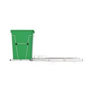 Rev-A-Shelf Single 35 Quart Sliding Pullout Waste Bin Container, Green
