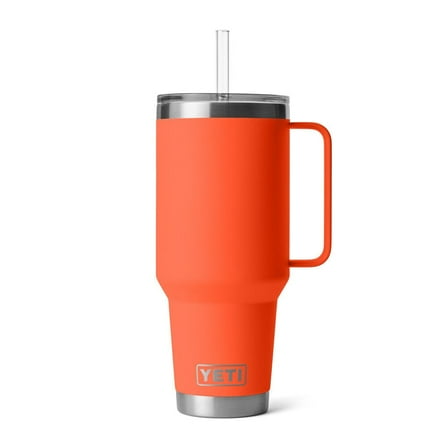 Yeti Rambler 42 Oz Straw Mug With Straw Lid Papaya