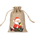 thumbnail image 3 of Opvise 5Pcs Candy Bag Drawstring Cartoon Print Resistant Azabu Christmas Gift Wrapping Bags J, 3 of 8