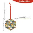 thumbnail image 3 of Cauagu Hawaiian Style Pattern Acrylic Christmas Pendant,1-Pack Christmas Ornaments Xmas Tree Decor Christmas Décor with Ribbon Cute Tree Hanging for Party Favors-Hexagon, 3 of 7