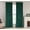 Emerald Green, variant on Back Tab Curtains, 2-Panel Set Rod Pocket & Pinch Pleat Design Light-Filtering & Thermal Insulation Ideal for Living Room, Bedroom & Office Windows