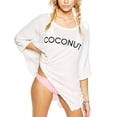 thumbnail image 5 of Camiseta holgada con estampado de letras y bikini para cubrir la playa para mujer Sweethay FS7877-01, 5 of 5