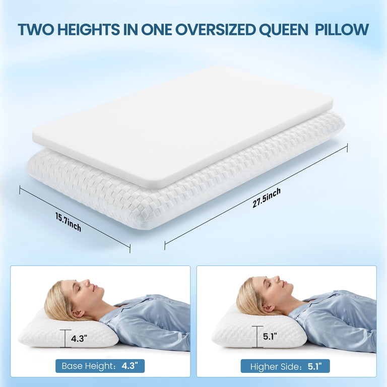 MARNUR Memory Foam Pillow, Queen Size with Cooling Technology photo 7
