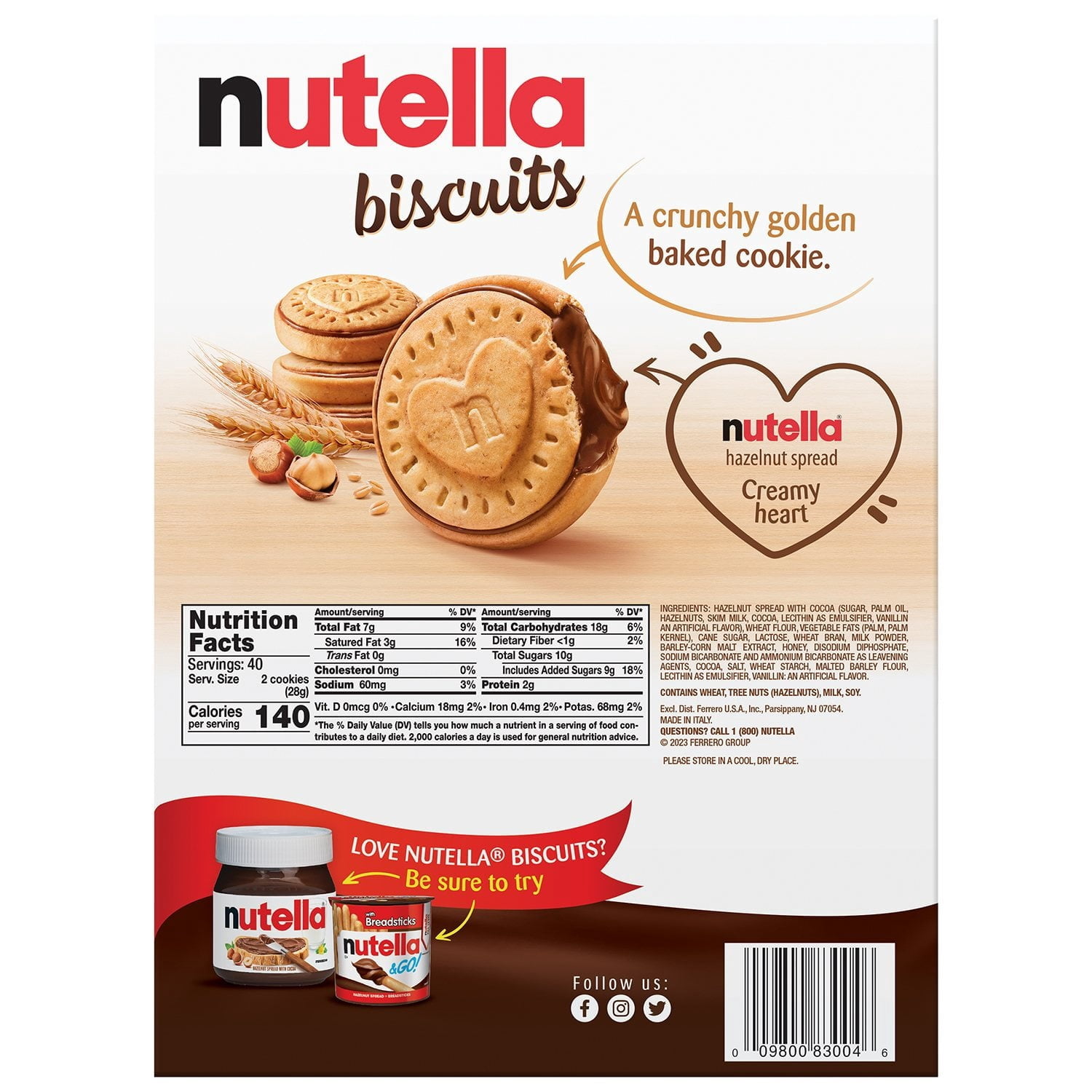 Nutella Biscuits, 9.7 Ounce (Pack of 4)