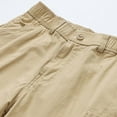 thumbnail image 6 of Thanksgiving Decoration Swimming Shorts for Men Ndbuld Men's Plus Size Cargo Shorts Multi-Pockets Relaxed Summer Beach Shorts Pants Khaki 2XL, 6 of 8