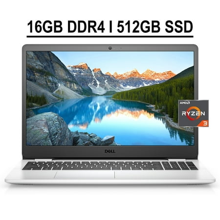 Dell Inspiron 15 3000 3505 Business Laptop 15.6" FHD Anti-glare Display AMD Ryzen 3 3250U 16GB DDR4 512GB SSD AMD Radeon Graphics Fingerprint HDMI MaxxAudio Pro WIFI HD Webcam Win10 Snow White