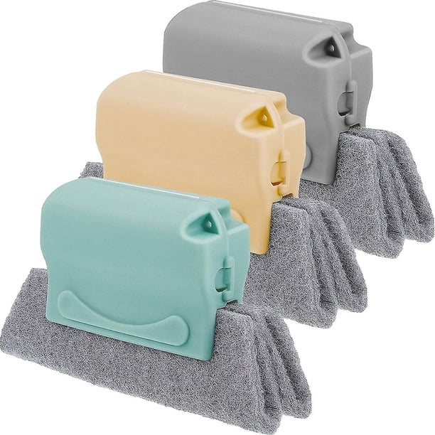 Cepillo de limpieza para ranuras de ventanas (3 unidades) para esquinas y huecos.