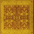 thumbnail image 1 of Ahgly Company Indoor Square Oriental Yellow Industrial Area Rugs, 6' Square, 1 of 4