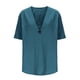 thumbnail image 4 of Vestidos Casuales Para Mujer, Blusas De Mujer De Moda Camisa de botones lisa de moda para mujer, blusa holgada con cuello en V para mujer, 4 of 6