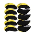 thumbnail image 1 of Juego de 10 Uds. de fundas para cabeza de hierros de Golf Cola accesorios de Golf amarillo negro, 1 of 8
