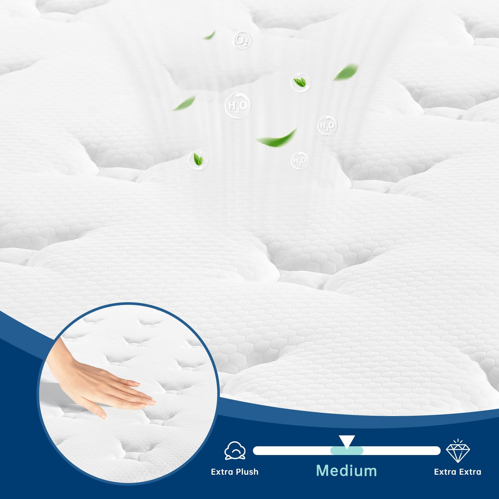 Queen Mattress, 12 Inch Hybrid Memory Foam Mattress with Gel Memory Foam & Zoned Pocket Coils, Pressure Relief, Motion Isolation, Soft & Breathable Queen Bed Mattresses in a Box, Edge Support