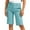 Blue, variant on Cethrio Girls Bermuda Shorts, Casual Knee Length Summer Stretch Shorts with Pockets Blue Size 10-12
