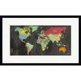thumbnail image 1 of Great Art Now Modern Map of the World (chalkboard, detail) by Joannoo, Framed Wall Art, 26W x 16H, 1 of 2