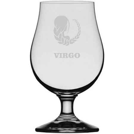 

Zodiac Sign Etched Glencairn Crystal Iona Beer Glass Virgo