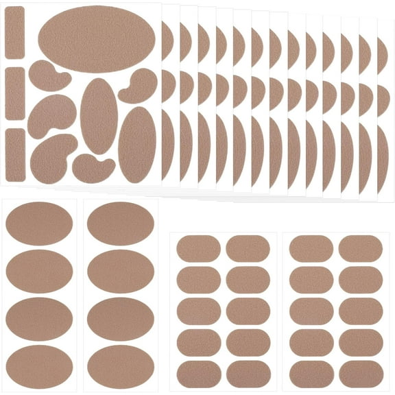 18 Sheets Moleskin Adhesive Pads, 182 Pieces Multi Shaped Moleskin Blister Prevention Pads, Anti Wear Moleskin Tapes for Feet Heels