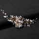 thumbnail image 3 of Nvzi Horquillas para el pelo de boda con flores para novias, peinetas con perlas de cristal, pinzas para el pelo, accesorios para el pelo de boda dorados, joyas, color blanco, 3 of 4