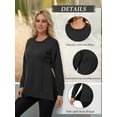 thumbnail image 2 of Long Sleeve Maternity Nursing Tops Clothes for Women Side Split Nursing Breastfeeding Sweatshirt, 2 of 5