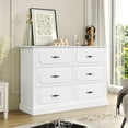 thumbnail image 4 of Homfa 6 Drawer Dresser for Bedroom, Modern Wood Large Storage Drawer Chest Cabinet for Living Room Entryway, White, 4 of 7
