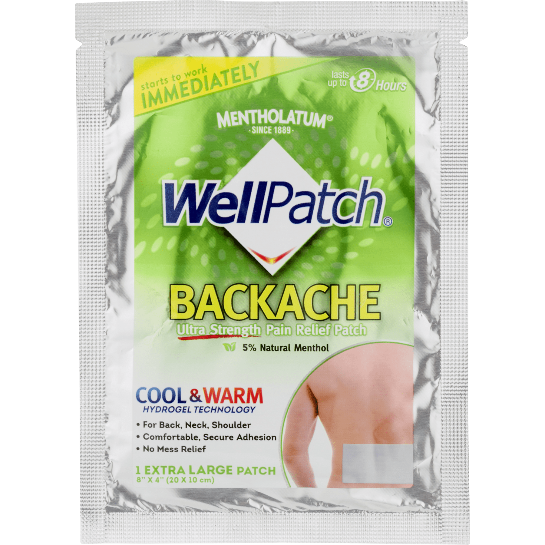 Mentholatum WellPatch Backache Extra Large Ultra Strength Pain
