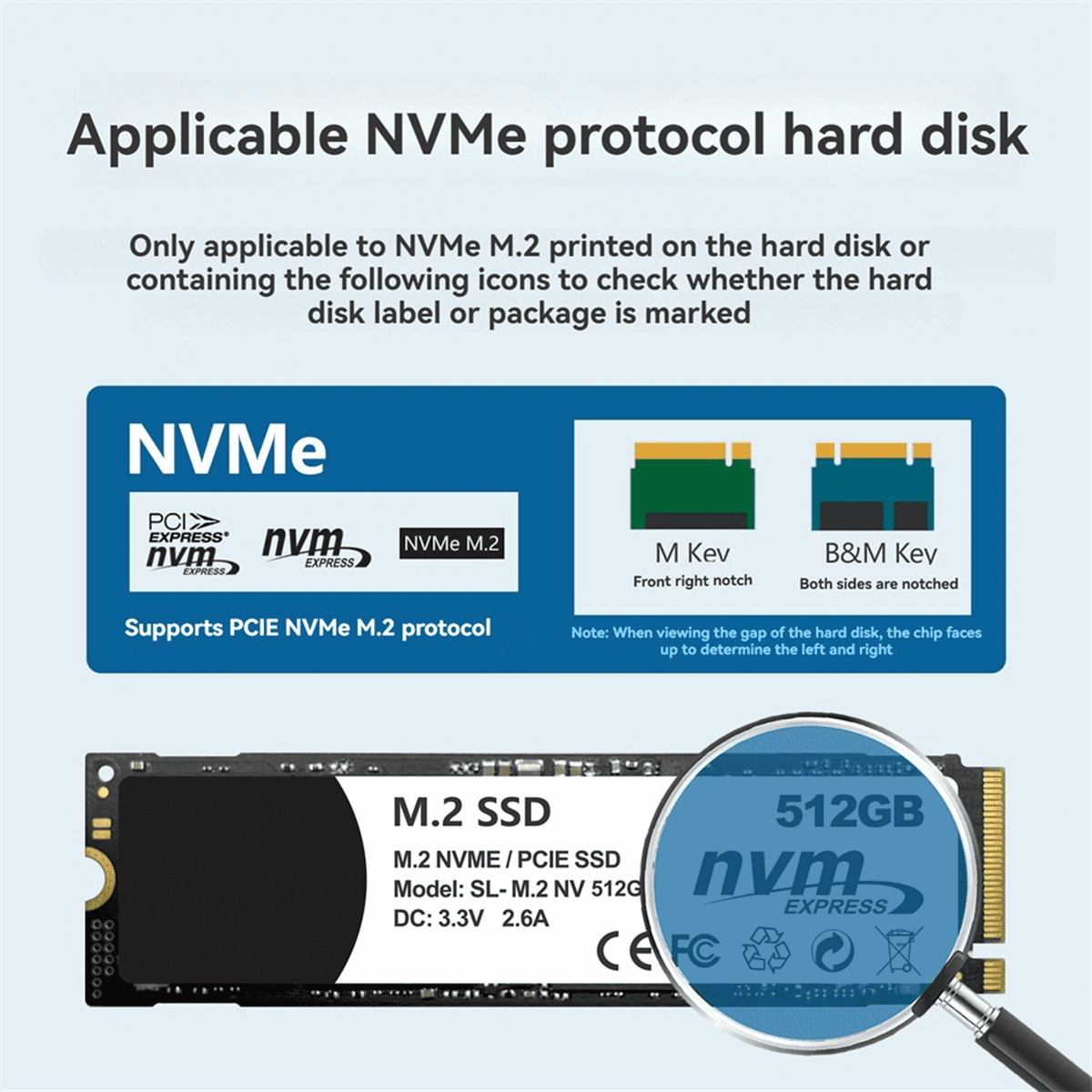 M.2 SSD NVMe Case USB3.2 Gen2 Type C 10Gbps PCIe NVME Enclosure Disk Box Tool Free Aluminum