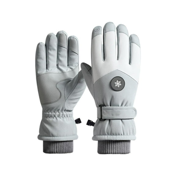 Yanyanz Gloves Mittens, Winter Skiing Warm Gloves for Men Outdoor Cycling Non Slip Thickened Female Couple Screen Lamb, Gloves Dark Gray A