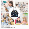 thumbnail image 7 of Fuzoiu Space Print Insulated Lunch Bag for Women Men Large Reusable Lunch Box Adult Leakproof Portable Cooler Tote Bags for Work Picnic, 7 of 7