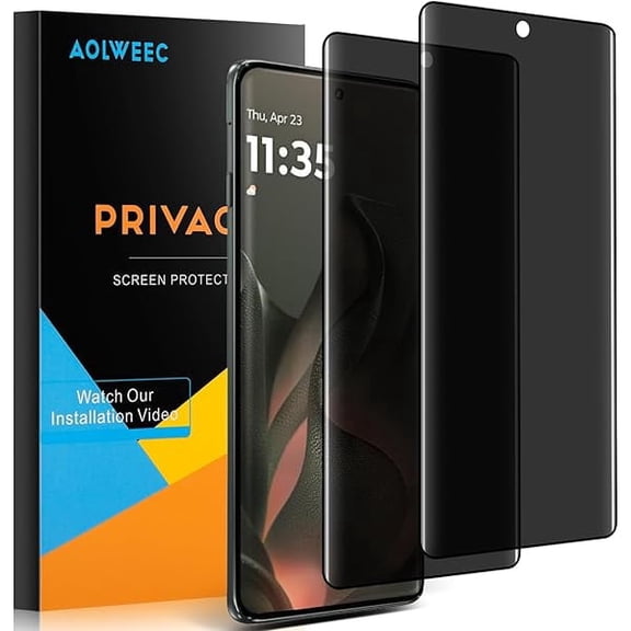 2 Pack For Motorola Edge 2025 Privacy Screen Protector [Anti-Scratch], Anti-Spy, Case Friendly, 9H Hardness, Bubble Free Tempered Glass Screen Protector for Moto Edge 2025 5G