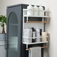 thumbnail image 3 of Household Essentials Metal Magnetic Organizer with Paper Towel Holder, White, 3 of 8