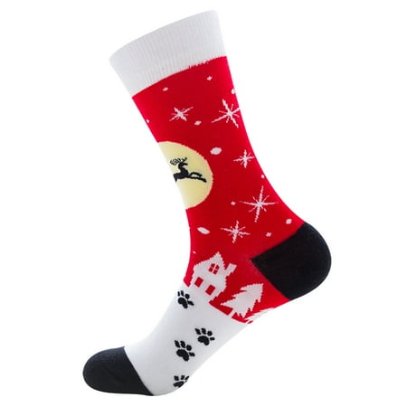 

DORKASM Non Slip Christmas Crew Slipper Socks Soft Thick Warm Cozy Socks for Men One Size