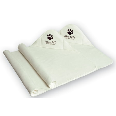 Dog Towel - Water-Less Pet Towel- set of two 16x24 microfiber towels. Great for pets, cars, home and other uses.