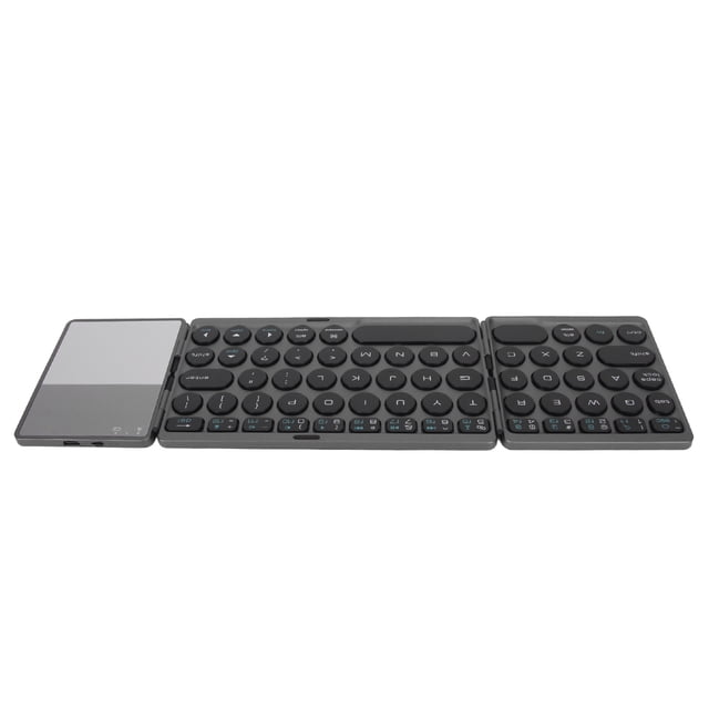 Foldable Keyboard, BT Folding Wireless Portable Keyboard with TouchPad, 64 Keys USB Rechargeable Travel Keyboards