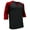Black and Red, variant on Styllion Big and Tall Mens Raglan Baseball Shirts - RHQS
