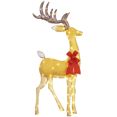 thumbnail image 1 of Outsunny Light Up Reindeer Christmas Decoration with 137 LED Lights Gold, 1 of 10