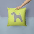 thumbnail image 2 of Carolines Treasures BB3792PW1414 Kerry Blue Terrier Checkerboard Green Fabric Decorative Pillow, 2 of 4