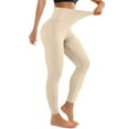 thumbnail image 2 of High Waisted Seamless Yoga Pants Womens - Tummy Control Workout Leggings, No Front Seam, Elastic Wide Waistband for Gym Running White S 22" Inseam, 2 of 6