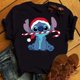 thumbnail image 3 of Camiseta Kawaii stitch para mujer, Tops de verano, camisetas con estampado de corazón de dibujos animados, camiseta de Anime, ropa para mujer, 3 of 5