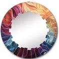 thumbnail image 2 of Designart "Chromatic Swirls Opt Art wall decor" Modern Round Wall Mirror - Abstract Oval Printed Decorative Oversized Mirror - Multiple Color Options, 2 of 4