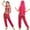 Hot Pink, variant on Kids Girls Sequin Belly Dance Outfits for Stage Performance Party, Sizes 2-16