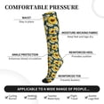 thumbnail image 3 of Lsque Insects Of Flowers Pattern Sport Compression Socks for Men & Women 15-20 mmHg Knee High Nurse Pregnant Running Medical and Travel Athletic, 3 of 6