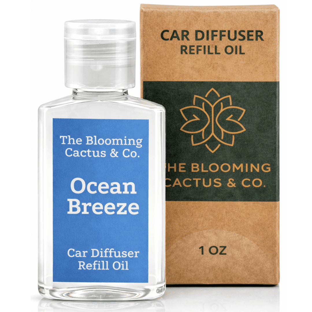 Car Diffuser Oil Refill 1 oz – Essential Oil Car Air Freshener for Hanging Diffuser, Long Lasting, Phthalate Free | Ocean Breeze